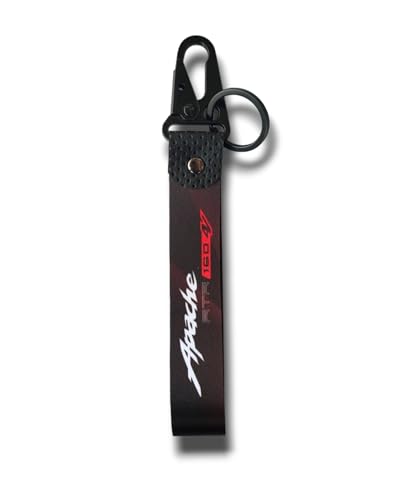 Image of Apache RTR 160 4v keychain with 25mm black ring and black hook