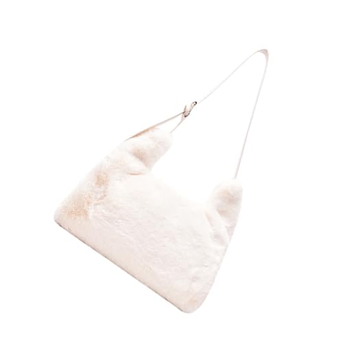 BESPORTBLE Adjustable Plush Crossbody Bag for Women Stylish Furry Shoulder Purse Casual Messenger Bag with Soft Texture Unique Design Friends and Family