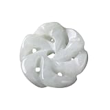Colgante de flor de jade natural tallado y delicado diseño hueco para hacer joyas para proyectos de álbumes de recortes y accesorios decorativos para teléfonos celulares