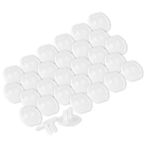 Power Gear 51175 Safety Plastic Outlet Covers, 30 Pack, Clear Cover