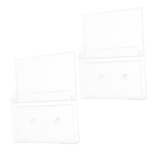 ABOOFAN 2PCS Transparent Tape Storage Cases for Audio Cassettes Durable Dustproof Organizers for Use Clear Plastic Design for Easy Viewing and Versatile Storage