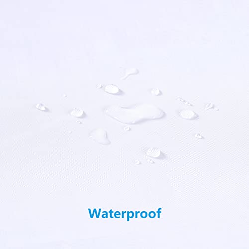 Yostev Fabric Bathroom Shower Curtain Liner,Waterproof Polyester Liner With Grommets And Magnets For Bathroom,Bathtub,Hotel,72 X 72 Inches,White #TOP2