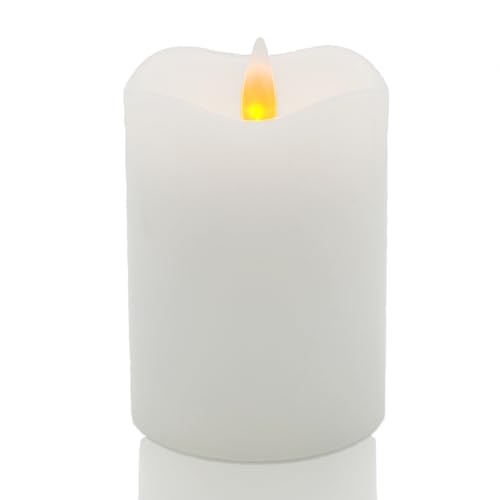 Image of Flameless LED Candles, Realistic Flickering Flame, Set of Multiple (White, 4 Inch)