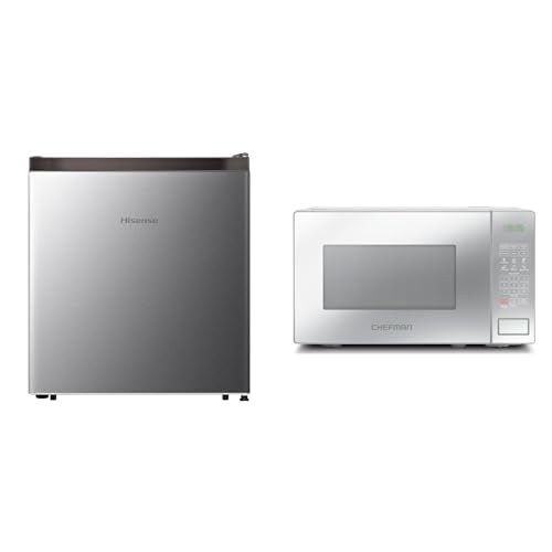 Lista de Frigobar Hisense los más recomendados. 49 Hisense RR16D6AGX1 Frigobar 1.6 p3 Color Silver Nueva plataforma 2022 + Chefman Horno De Microondas 0.7 Pies Cúbicos 6 Menús Automaticos de 700 vatios con 10 niveles de