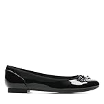 Clarks Women's Couture Bloom Ballet Flats, Black Black Patent, 7 UK