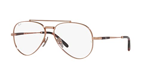 Image of Ray-Ban unisex-adult Rx8225v Aviator Titanium Pilot Prescription Eyewear Frames