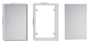 Fliesenrahmen Kunststoff weiß mit Magneten 409 x 256 mm