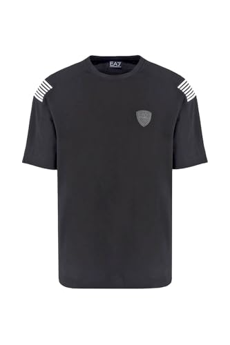 T-shirt pour homme EA7 Emporio Armani 6DPT35PJRGZ en coton noir