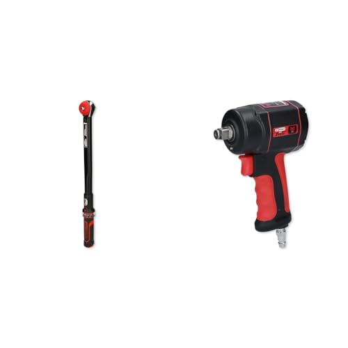 KS Tools 516.1442 1/2 ERGOTORQUEprecision Ratschen-Drehmomentschlüssel Drehknopf, 40-200Nm & 515.1315 1/2 THE miniDEVIL Hochleistungs-Druckluft-Schlagschrauber, 1084Nm