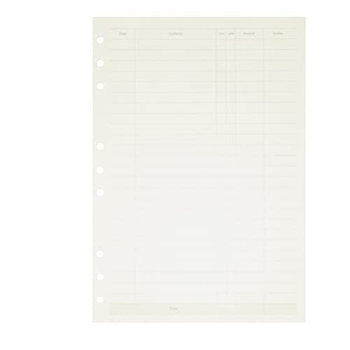 Image of Zelten Loose Leaf Punched Paper Refills Paper for 6 Hole Binder Personal Organizer Diary Notebook Refillable Planner (Finance,B5 /9 Hole)