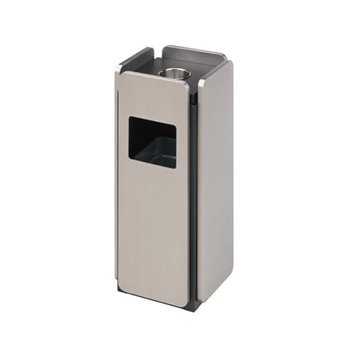 DFEDHF Garbage Cans Vertical Trash Can Ashtray Stainless Steel Ashtray Corridor Smoke Extinguishing High-end Trash Can Outside Trash Bin(A-One Size)