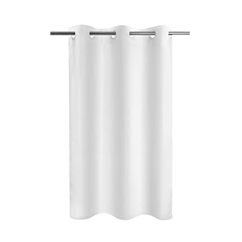River Dream No Hook Stall Shower Curtain or Liner Microfiber White, 48x74