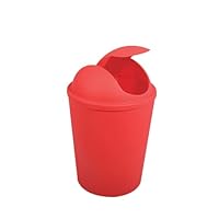 MSV - Poubelle à Bascule PP AKO - Capacité 5,5 L - Design Compact et Pratique - Idéale pour Salle de Bain ou Cuisine - Couleur Violet - Fonctionnement