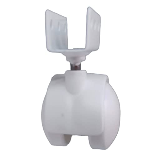 Kit 2 Rodizio para moveis Giratório com freio + 2 sem freio 50mm Perfil U 16mm Branco Squadroni