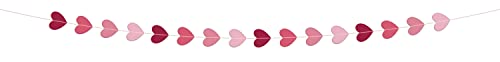 Folat B.V.-Folat 24886 Grinalda de papel XS corações - 3 metros - decoração romântica dia dos namorados casamento nupcial aniversário e noivado, cor rosa