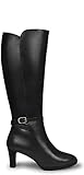  Toscana Botas de Vestir Negro con Pulsera Decorativa