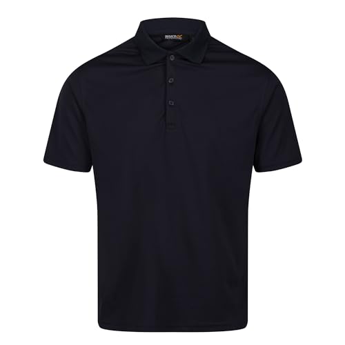 Regatta Professional Mens Pro Wicking Casual Polo Short Sleeved T Shirt Navy