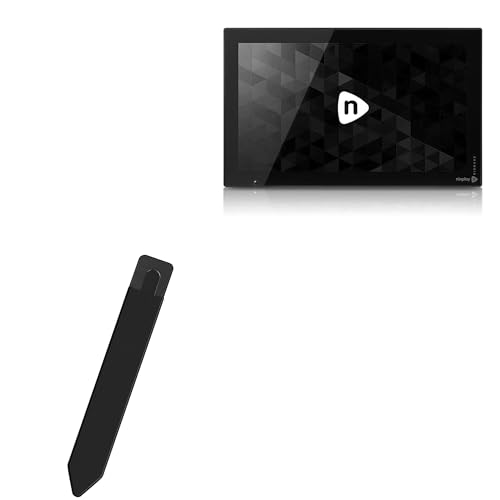 BoxWave Stylus Pouch Compatible with Nixplay Signage 21.5 in S21A - Stylus PortaPouch, Stylus Holder Carrier Portable Self-Adhesive - Jet Black