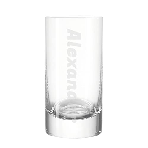 LUXENTU Stamper Schnapsgläser mit Gravur | Persönliche Lasergravur mit Namen | 1 Stück | Personalisiertes Geschenk | Spülmaschinenfest | Name quer Cover