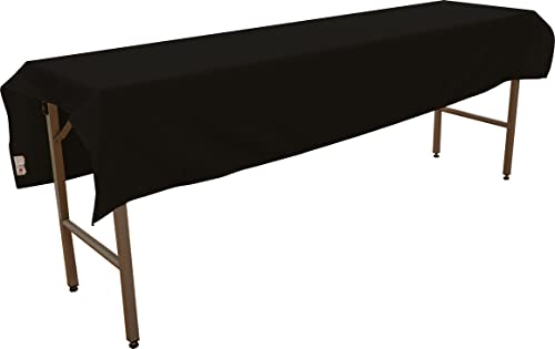 のれん工房 防炎 テーブルクロス 無地 イベント 展示会 説明会 110cm×200cm テーブルカバー 業務用 全14色 ブラック 94687