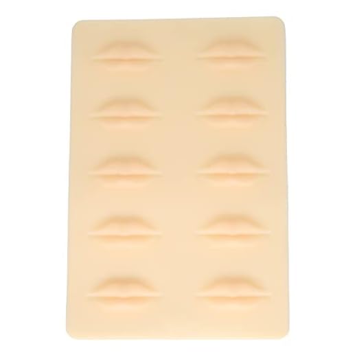 Silikon Fake Skins för Läppar 1 Ark 3D Microblading Permanent Makeup Tattoo Practice Skin 8,5x5,7 Tum för Tatuerare och Nybörjare (läppar)