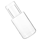 Carafe à eau de chevet avec gobelet : la carafe à eau claire avec gobelet en verre convient à la plupart des et peut être utilisée dans de nombreuses occasions comme la maison ou le bureau, carafe de table de chevet