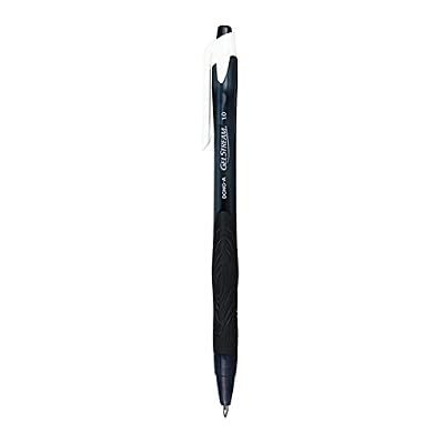 Dong-A Retractable Hybrid Quick Dry Ink Rollerball Pens Medium Point 1.0mm - Black, 12 Count