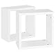 vidaXL 2X Würfelregal Wandregal Hängeregal Cube Lounge CD Regal Dekoregal Bücherregal Schweberegal Wandboard Regalwürfel Weiß 30x15x30cm