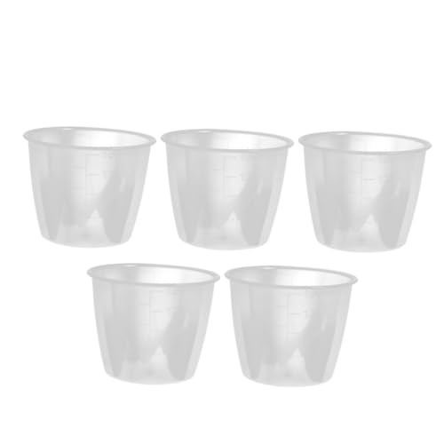 GETAJGHSD 5個 透明プラスチック製米計量カップ 炊飯器対応 目盛り付きで簡単正確計量 蒸し料理 スープ調理にも対応可能な多用途キ 再利用可能