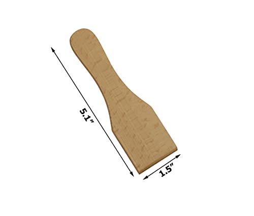 BICB Wooden Raclette Spatula Set of 8 – Smooth Beechwood Scrapers Safe for Non‑stick Pans, Ideal for Raclette, Fondue & Baking