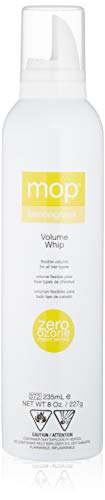 MOP Lemongrass Volume Whip, 8 Oz., Flexible, Medium Hold, Adds Bounce & Shine to Hair, Preserves Color