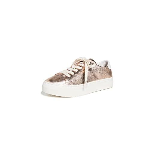 Soludos Women's Ibiza Platform Sneakers, Rose Metallic, 6 Medium US