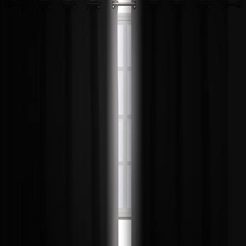 Image of LEMOMO Light Grey Blackout Curtains 34 x 63 Inch Length /Set of 2 Curtain Panels /Thermal Insulated Room Darkening Blackout Curtains for Bedroom