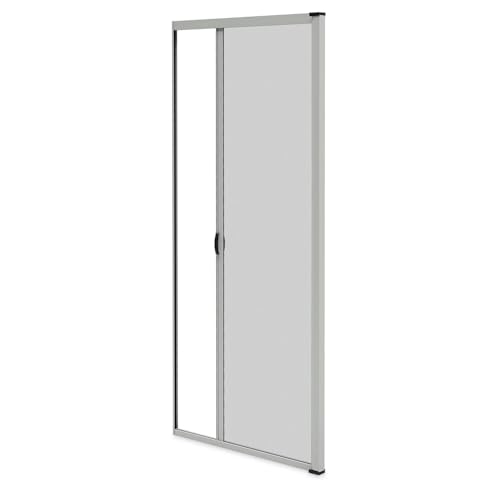 Avosdim Store moustiquaire Porte Alu Luxe - H230 x L140cm recoupable - Gris 7038 texturé - Protection contre les insectes ajustable
