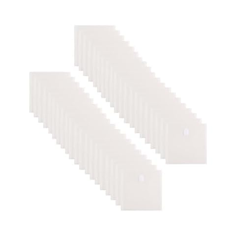 YESSART 7 x 7 Square Clear Plastic Envelopes Die Cut Stencil Storage Holder 40 Pack Hook Loop Closure Cover