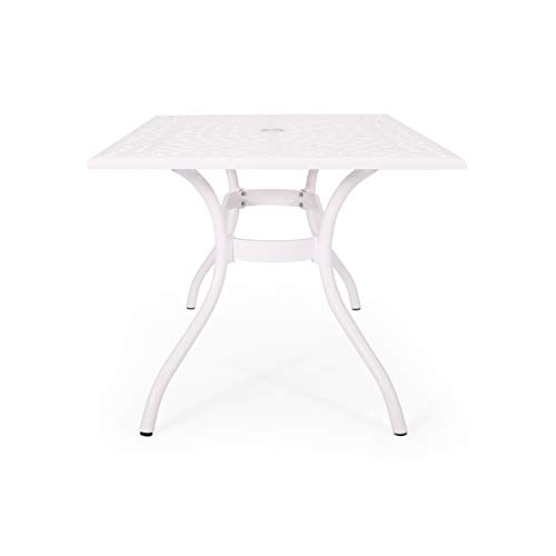 Christopher Knight Home Yamilet Outdoor Dining Table, White #TOP2