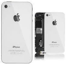 iPhone 4S Glass Back Cover Rear OEM White Full Assembly