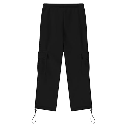 Toddler Girls Boys Casual Solid Cargo Pants Elastic Waist Drawstring Sports Jogger Pants Loose Fit Outfits Spring3