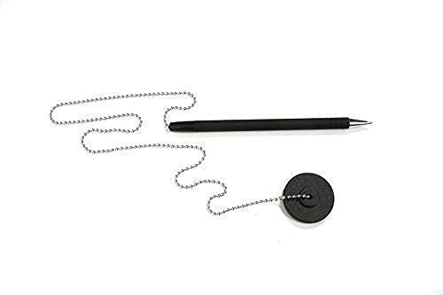 Nobo Pack Of 2 Office Secure Pen Holder Adhesive, With 23" Ball Pen Chain, #TOP2