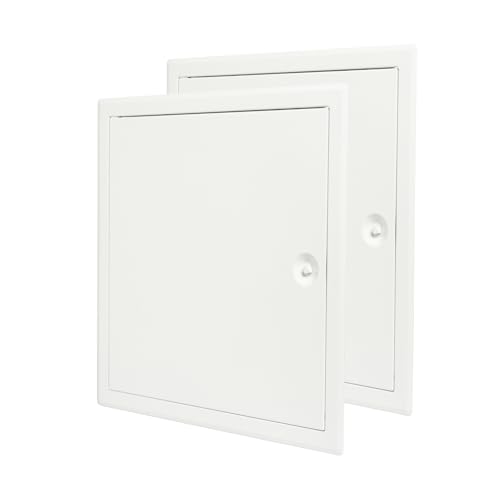 Proxinova Revisionstür 600x600mm 2er Pack | Stahlblech weiß für Innen & Außen - Revisionsklappe Metall - Zugangsplatte für Revisionsöffnung - Sicherungskastendeckel verdeckt Kabel & Rohre