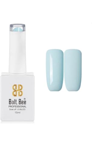 Image of Bolt Bee pastel Blue Color Gel Nail Polish Soak Off UV Gel 15ML DIY at Home Manicure Salon Nail Art