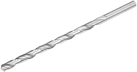 sourcing map 4.5mm Twist Drill Bits, High-Speed Steel Straight Shank Extra Long Drill Bit 250mm Length for Wood Plastic Aluminum