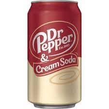 Dr. Pepper Cream Soda Cans,12 Oz, 18 Pack, In Snackur Safe Ship Box