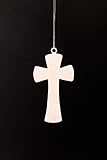 Kirchenkreuze Wandkreuz Metall, weiß lackiert 10 cm
