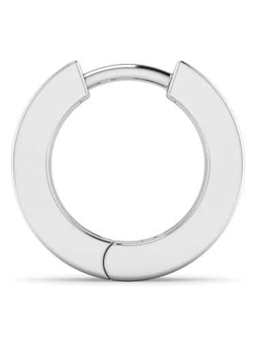 Image of ORIONZ 925 Sterling Silver Hoop Earrings for Men and Boys, CZ, 1 Piece