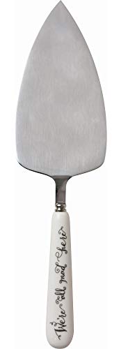 V&A Alice in Wonderland Cake Slice in Gift Box, Stainless Steel/Porcelain, White, 26.5 cm