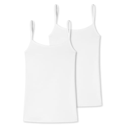 Schiesser Confezione da 2 spaghettitop Intimo XL donna bianco