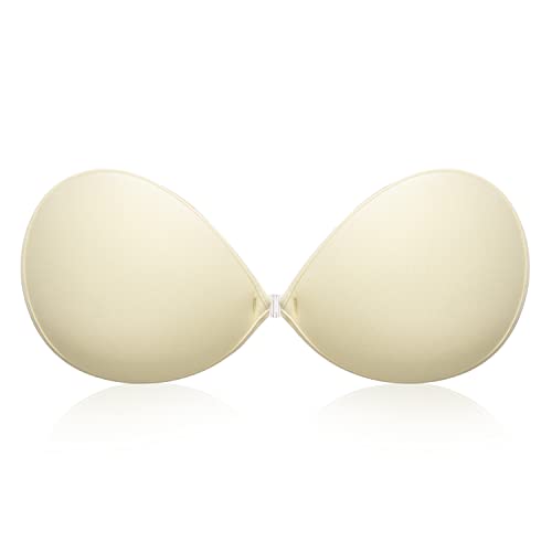 Image of Wingslove Adhesive Bra Reusable Strapless Self Silicone Push-up Invisible Sticky Bras for Backless Dress