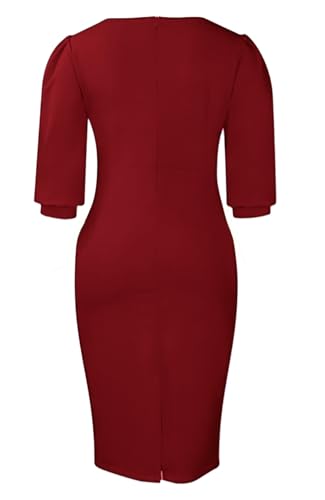 Image of ZVO Midi Dress for Women Pencil Dress Fashion Work Dress Elegant Church Dress High Waist Outfits