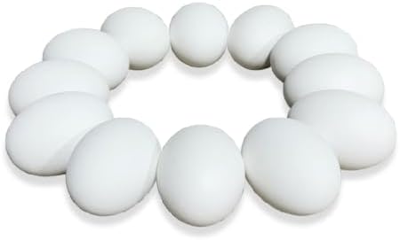 The Eggmazing Egg Decorator Authentic Wooden Eggs - for Easter Egg Decorating, Arts and Crafts - Matte White Eggs Specifically to be Used with All Eggmazing Egg Decorators (12 Pack), Ages 3 and Up